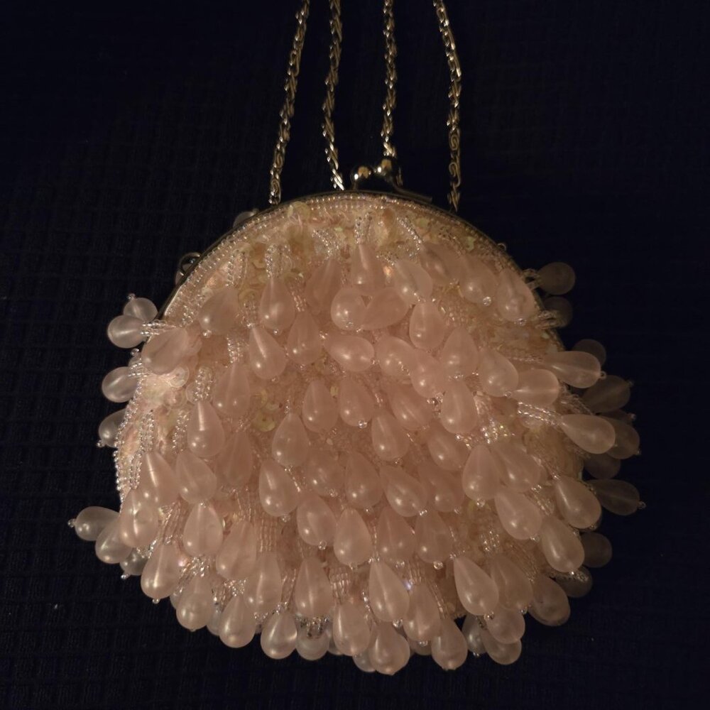 Kiss Lock beaded evening bag